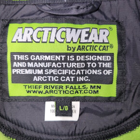 Arctic Cat 1/4 Zip Fleece Cats Pride Snowmobile Light Jacket Men's size Large - Picture 3 of 3